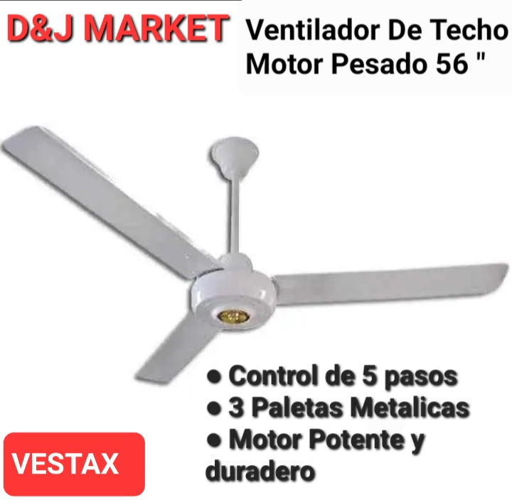 VENTILADOR DE TECHO VESTAX MOTOR PESADO