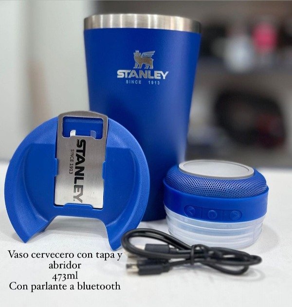 VASO TERMICO CON TAPA ABRIDOR Y MUSICA A BLUETOOH