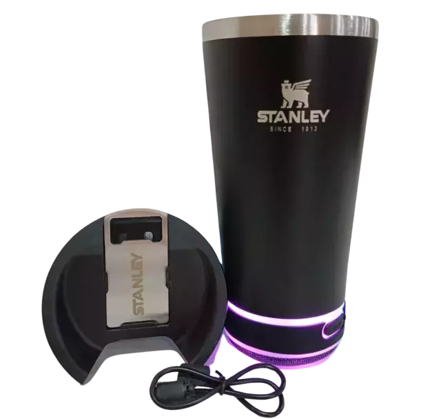 VASO TERMICO  CON TAPA ABRIDOR Y  MUSICA A BLUETOOH