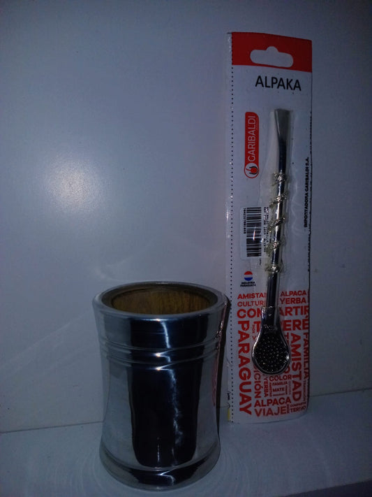 Combo Mate y Bombilla de Alpaca